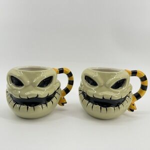 Set Of 2 Oogie Boogie Nightmare Before Christmas Coffee Mug With Snake Handle